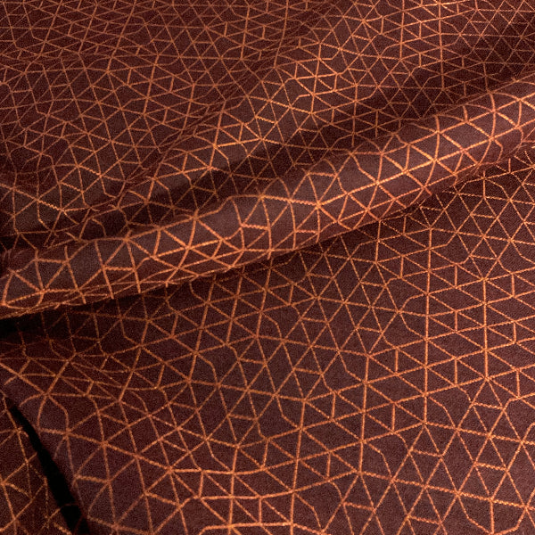 Designtex Net Currant Geometric Red Upholstery Fabric