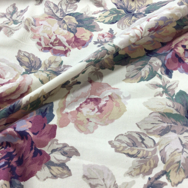 Vintage Rose Cotton Print Fabric