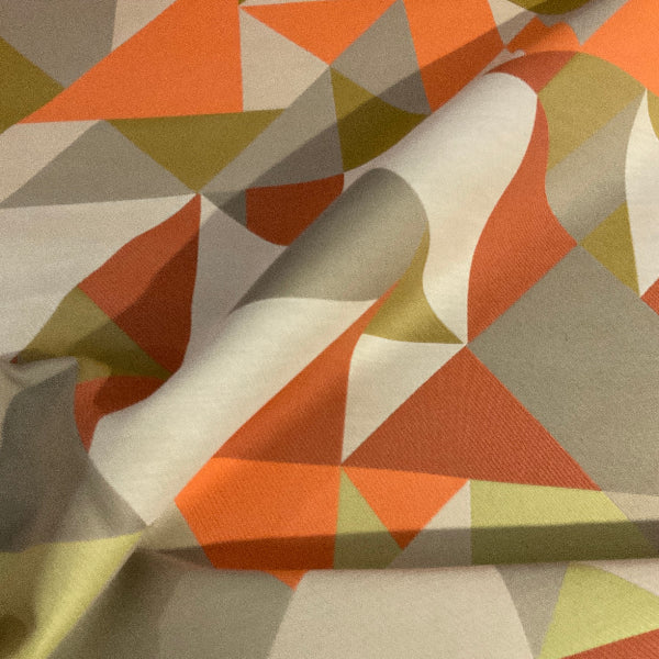 Carnegie Collage 6 Orange Upholstery Fabric