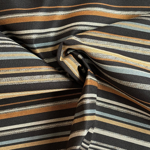 Arc-Com Campus Stripe Mineral Colorful Stripe Upholstery Fabric Yardage