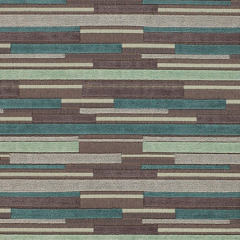 Momentum Blockstripe Teal Upholstery Fabric