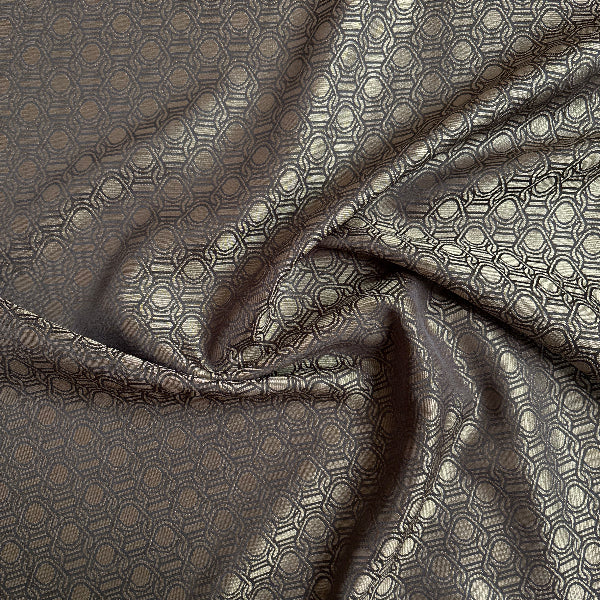 Chain Link Luxury Chocolate Upholstery Fabric Yardage