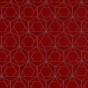 HBF Folded Lines Red and White Upholstery Fabric