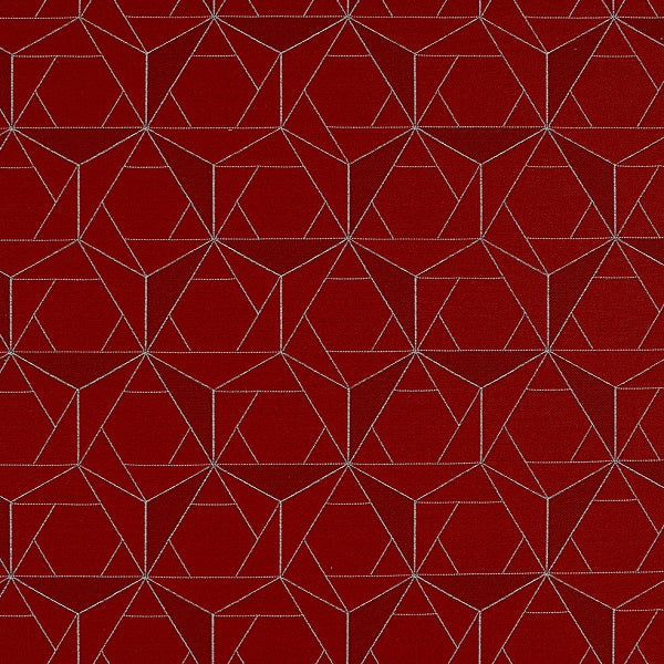 HBF Folded Lines Red and White Upholstery Fabric