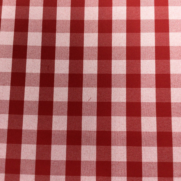 Red Plaid Tablecloth Cotton Fabric