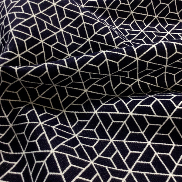 Remnant of Carnegie Triad 37 Blue Sunbrella Upholstery Fabric
