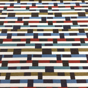 Remnant of Mayer Metal Strips Regatta Sunbrella Upholstery Fabric