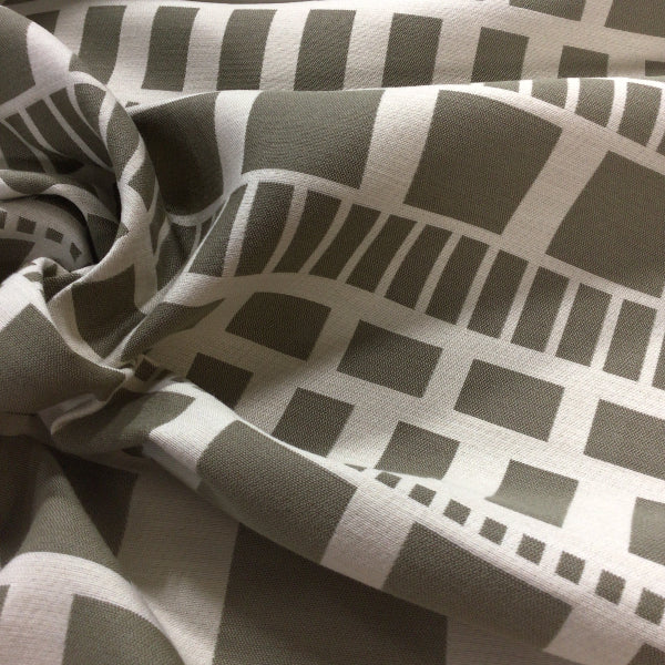 Remnant of Sina Pearson In Repeat Green/Ivory Sunbrella Upholstery Fabric