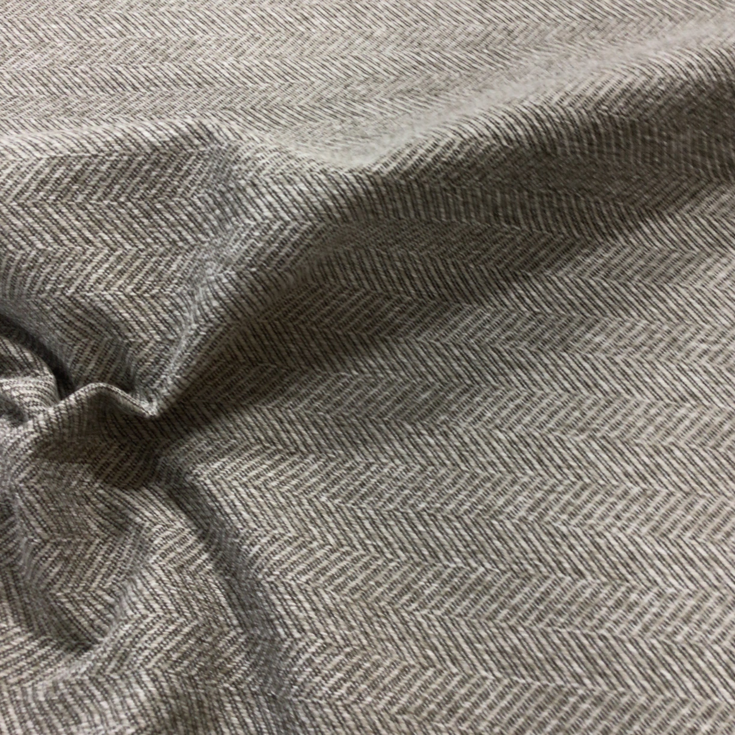 Richloom Fabrics Mont Blanc Gray Herringbone Stripe Upholstery Fabric