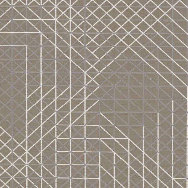 Remnant of CF Stinson Power Grid Graystone Upholstery Fabric