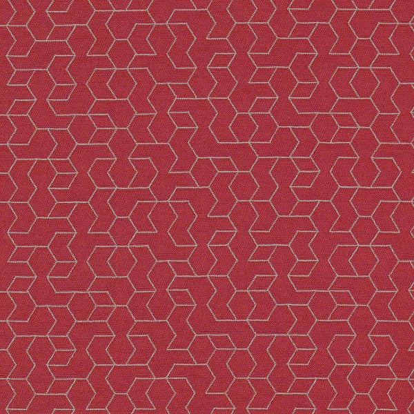 Remnant of CF Stinson Tangram Fuchsia Upholstery Fabric
