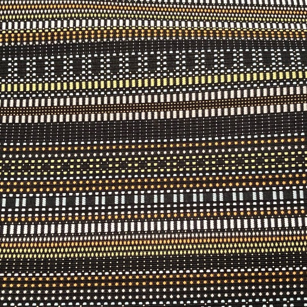 Momentum Beep Jet Black Stripe Upholstery Fabric