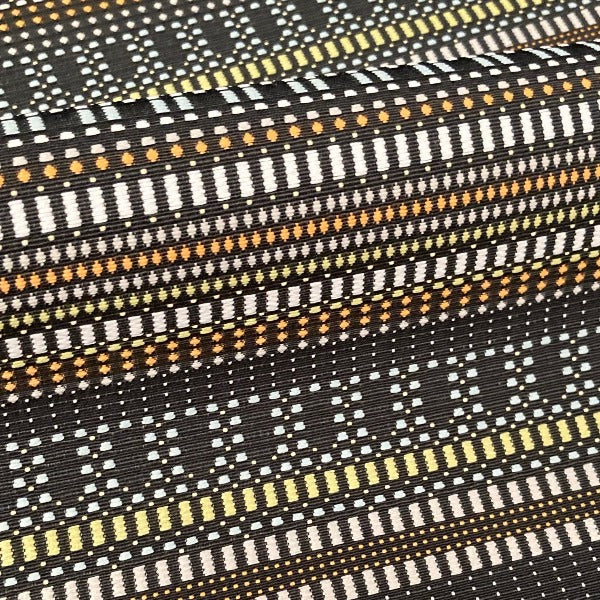 Momentum Beep Jet Black Stripe Upholstery Fabric