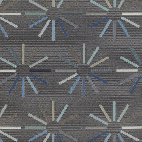 Momentum Colorwheel Toumaline Geometric Gray Upholstery Fabric