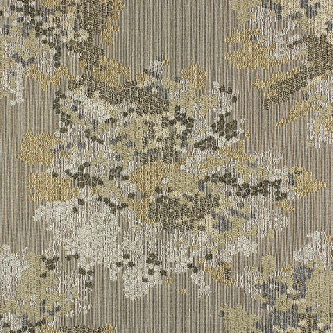 HBF Digital Bloom Paperwhite Gray Upholstery Fabric