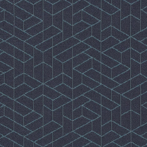 Luum Flexagon Blueprint Blue Upholstery Fabric