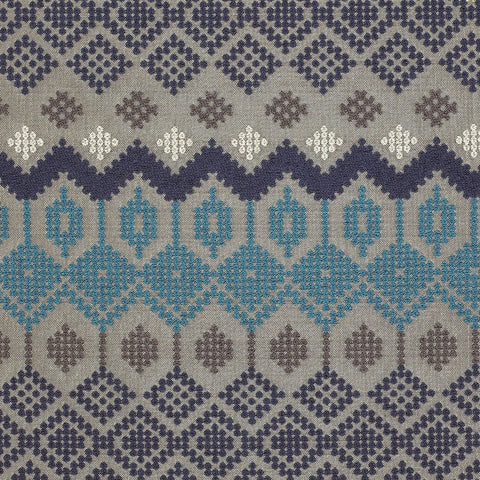 Sina Pearson Folklore 455 Glacier Blue Upholstery Fabric