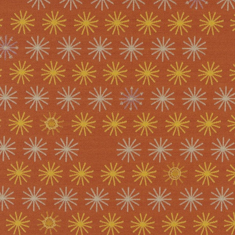 Remnant of Mayer Spokes Sunset Orange Sunbrella Upholstery Fabric