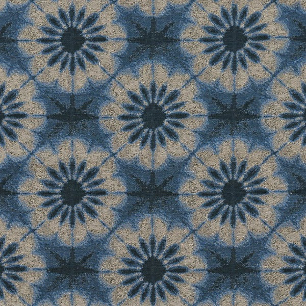 Remnant of Arc-Com Arashi Indigo Upholstery Fabric