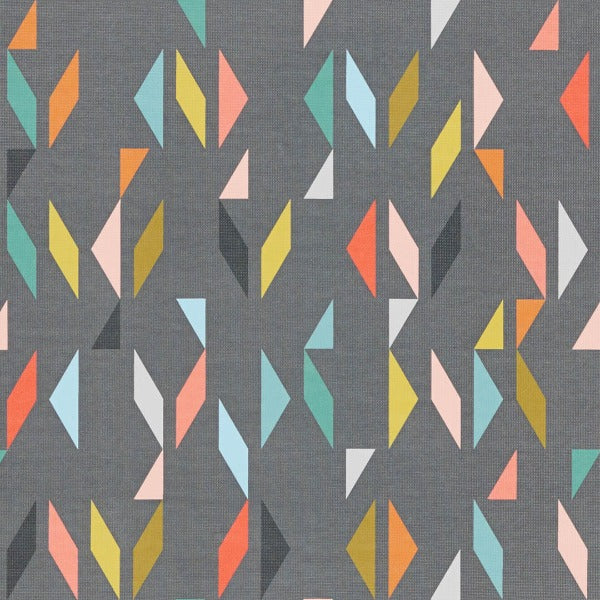 Arc Com Fragment Graphite Upholstery Fabric