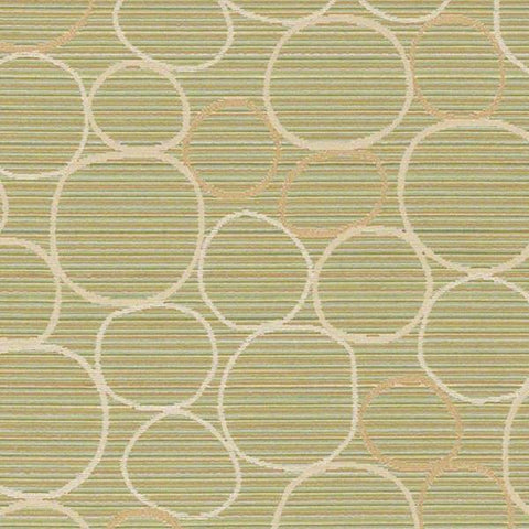 CF Stinson Upholstery Fabric Modern Design Circles Bongo Green Tea