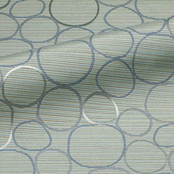 CF Stinson Bongo Oasis Modern Design Circles Blue Upholstery Fabric