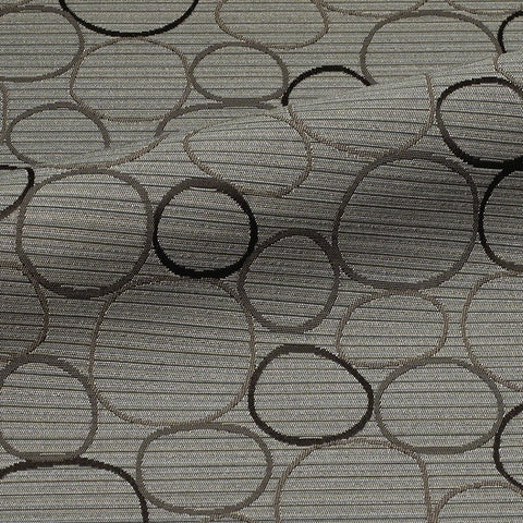 CF Stinson Bongo Zebra Modern Design Circles Black Upholstery Fabric