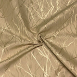 Campus Grove Beach Branch Design Beige Drapery Fabric