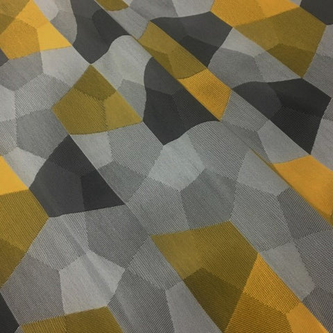 Momentum Fold Tundra Geometric Gray Upholstery Fabric