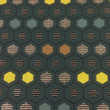 Designtex Segment Grotto Honeycomb Design Blue Upholstery Fabric