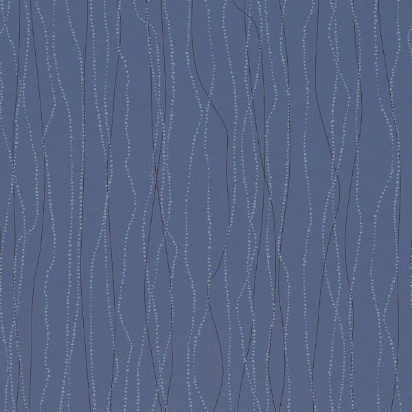 Remnant of CF Stinson Effervescence Nautical Blue Upholstery Vinyl