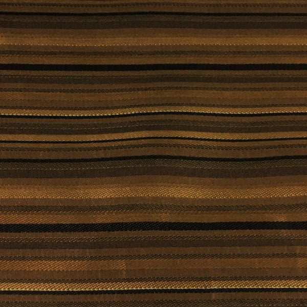 Richloom Absolute Black Saddle Stripe Brown Upholstery Fabric