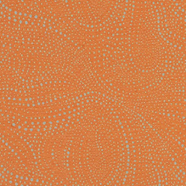 Architex Wind Wave Sunset Beach Wavy Dots Orange Upholstery Fabric