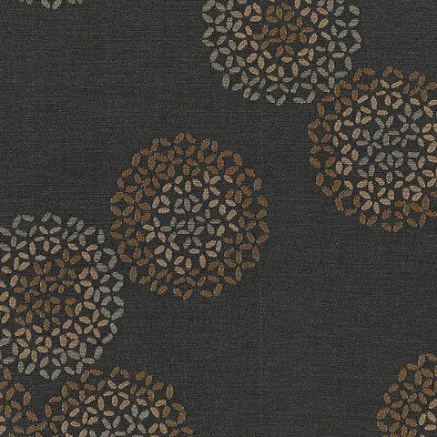 Arc-Com Fabrics Upholstery Fabric Remnant Brayer Flower Smoke