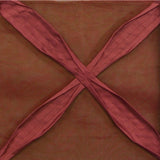 Campeche Clay Silk Ribbon Lattice On Voile Drapery Fabric