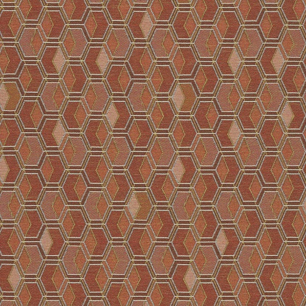 Arc-Com Facet Paprika Hexagon Orange Upholstery Fabric – Toto Fabrics