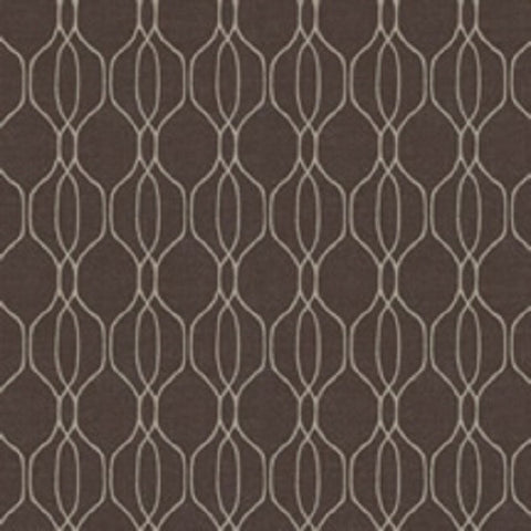 Arc-Com Fabrics Upholstery Fabric Ogee Pattern Vinyl Isabella Truffle