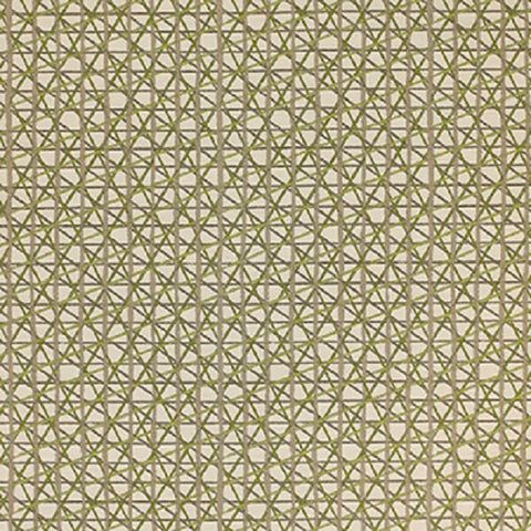 Momentum Sketching Air Alpine Criss Cross Design Green Upholstery Fabric