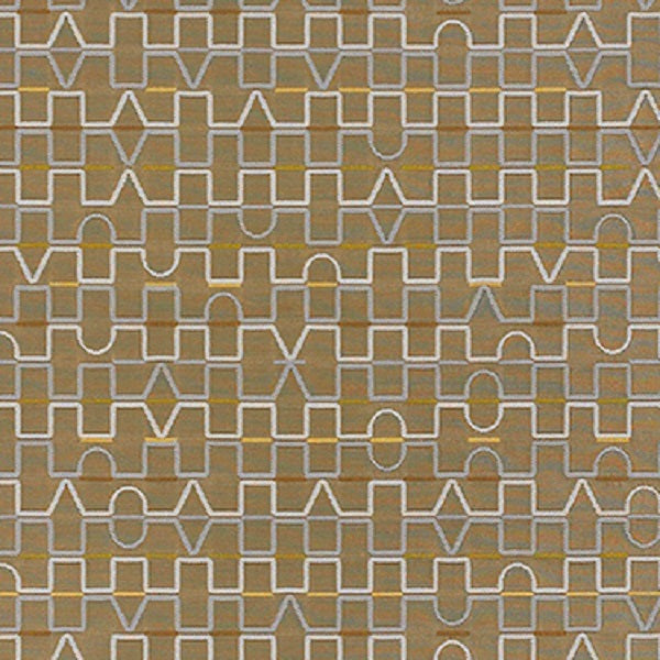 Momentum Textiles Upholstery Fabric Modern Geometric Contour Small Talk Chai