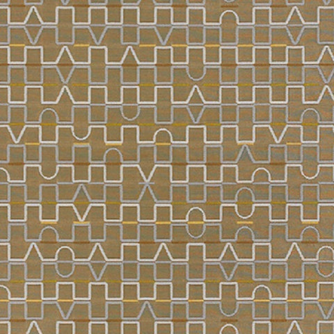 Momentum Textiles Upholstery Fabric Modern Geometric Contour Small Talk Chai