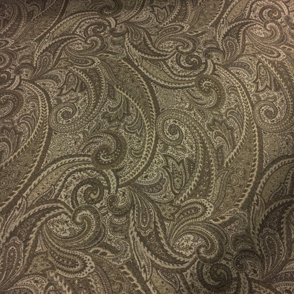 Swavelle Tailwind Sandstone Paisley Brown Upholstery Fabric