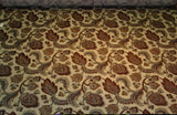 Andrea Brown Paisley Floral Ivory Upholstery Fabric