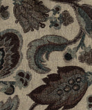 Andrea Brown Paisley Floral Ivory Upholstery Fabric