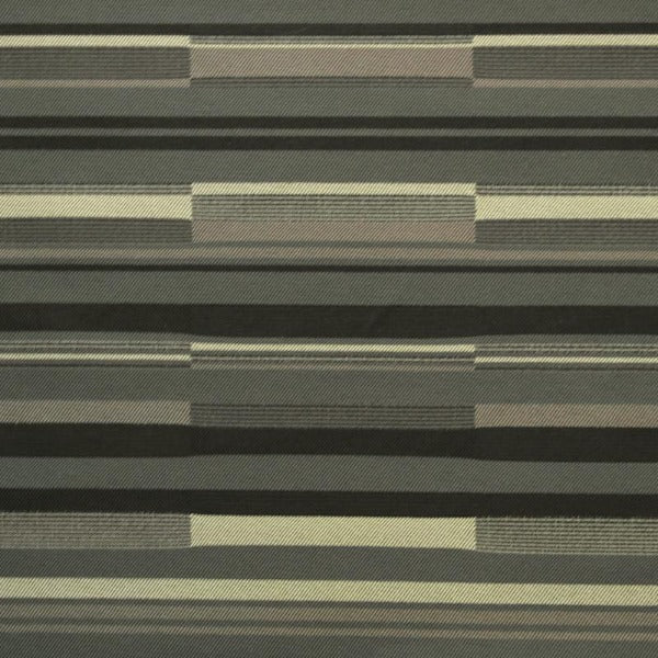 Remnant of CF Stinson Bass Line Tuxedo Black Upholstery Fabric