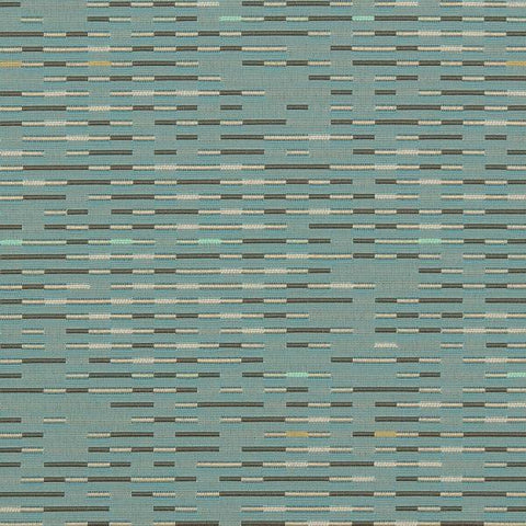 Maharam Brio Dive Dashed Stripe Blue Upholstery Fabric