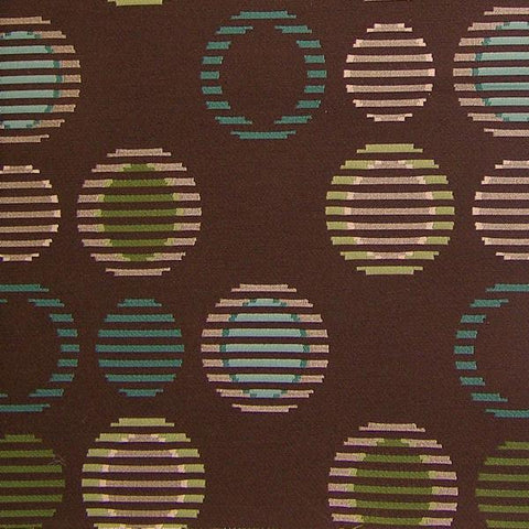 Arc-Com Cirque Truffle Geometric Circles Brown Upholstery Fabric