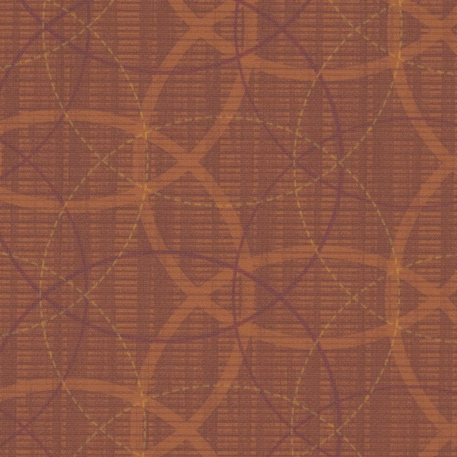 Designtex Crosswind Sunrise Geometric Vinyl Orange Upholstery