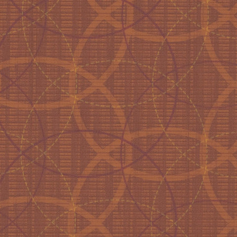 Designtex Crosswind Sunrise Geometric Vinyl Orange Upholstery Fabric