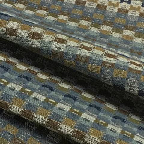 Swavelle Mill Creek Upholstery Fabric Check Pattern Esmeray Indigo Toto Fabrics
