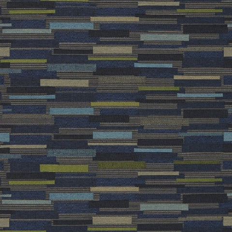 Designtex Jaunt Baltic Dashes Blue Upholstery Fabric